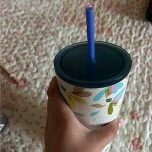 Starbucks Cold Cup Spring Release Steel White Floral Tumbler 24 oz (Snowdrop)